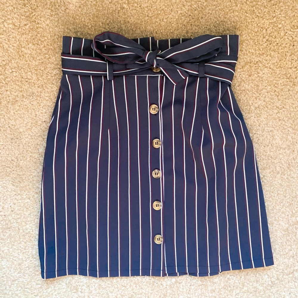 Forever 21 Striped Tie Skirt